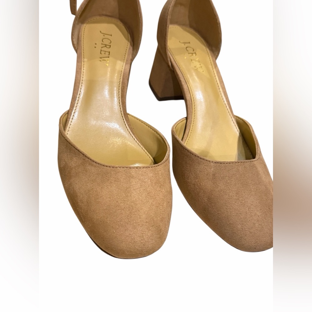 J. Crew‎ Beige Block Heel. - Picture 5 of 7